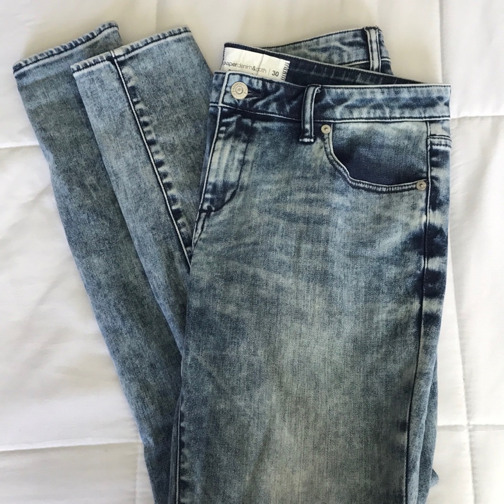 Paper Denim & Cloth acid wash skinny jean 30